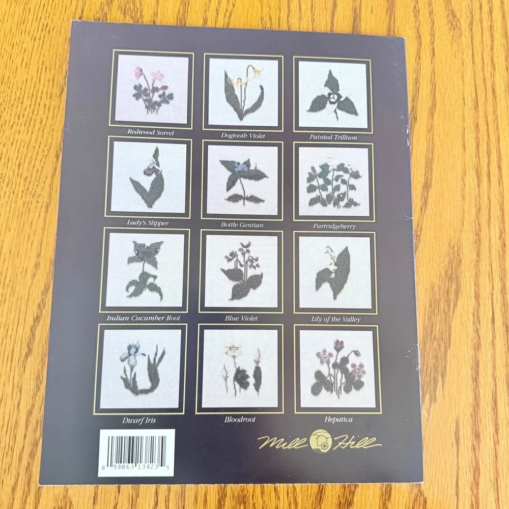 Cross‎ Stitch Pattern Appalachian Trail Wildflowers Counted Lot of 2 VTG